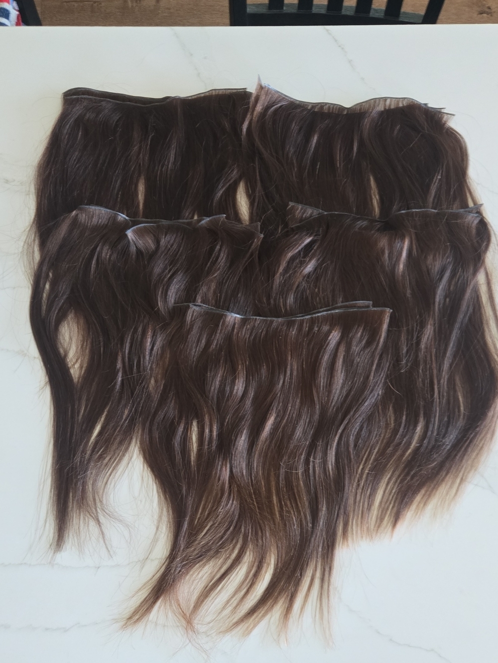 18 Wefts Of JZ Styles Bentley J-Tied, Human Hair Extensions – good condition